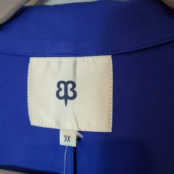 Betabrand Transcendent Blazer Womens Size 3X Royal Blue Stretch Office New - Picture 5 of 8